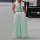 Summer striped gradient vest pocket work pants casual two-piece set