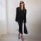 Sexy temperament V-neck short suit jacket half body split skirt two-piece set