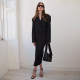 Sexy temperament V-neck short suit jacket half body split skirt two-piece set