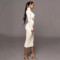 New round neck long sleeved patchwork dress for women's fashion hot selling sexy spicy girl long dress