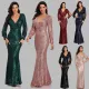 Deep V Fashion Evening Dress