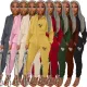German velvet fabric hooded zipper casual set