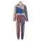 Sports suit windbreaker running suit two-piece color matching long sleeved spring and autumn