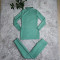 Autumn and Winter New High Neck Knitted Solid Color Slim Fit Sweater Set