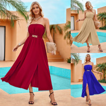 New solid color bra with waistband trend dress