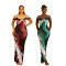 2023 New Open Back Tight Height Elastic Print Dress