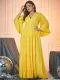 New Line Dress Long Sleeve V-Neck Dress Large