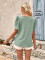 Summer Hot Top Fashion Casual Solid Lace Short Sleeve T-shirt
