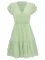 Hot selling short sleeved cross V-neck waist casual dress