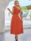Fashion Hot Selling Fresh Style Solid Color Slant Shoulder Waist Up Dress Set