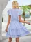Hot selling short sleeved cross V-neck waist casual dress