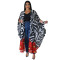 Large Women's Fashion Cloak Long Printed Chiffon Shirt