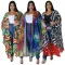 Large Women's Fashion Cloak Long Printed Chiffon Shirt