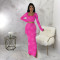 New Pit Stripe Printed Pleated Side Pocket Split Skirt Set