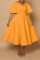 New solid color thickened loose fitting 5/4 sleeve dress