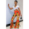 Printed high waisted flared pants for holiday style oversized tight pants for women