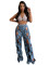Personalized Fried Dough Twists hollow loose straight jeans