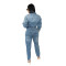 Internet celebrity matching sexy and fashionable denim jumpsuit