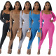 Strap U-neck sexy tight jumpsuit set new