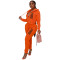 Solid color trend casual sports suit