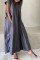 New front and back pleated long solid color women's dress