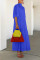 New women's chiffon patchwork pullover short sleeved long skirt jacket with suspender lining
