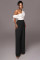 Commuter Dropping Slim Fashion Casual Solid High Waist Wide Leg Pants