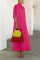 New women's chiffon patchwork pullover short sleeved long skirt jacket with suspender lining