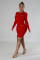 Fashionable European and American wool round neck knitted slim fitting dress