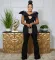 Bow V-neck Sleeveless Wrap Hip Tight Slim Rage jumpsuit