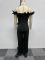 Slim Fit Lace Strap Off Shoulder Wide Leg Pants Jumpsuit
