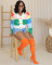 New Fashion V-Neck Colorful Stereoscopic Knitted Sweater