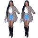 Fashion casual simple single breasted style printed shirt