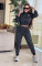 Fashion Commuter Print Embroidered High Neck Sport Two Piece Set in 3 Colors in Stock