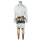 White woven shirt skirt, random camouflage printed short skirt set of two