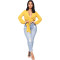 Fashionable and versatile high waisted washed and distressed tight elastic jeans