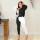 Black with white