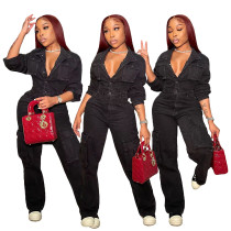 Hot selling casual jumpsuit elastic workwear pants