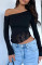 New Women's Casual Lace Edge Long sleeved T-shirt Spring and Autumn Solid Color Slim Fit Pullover Street Wear Bottom Top