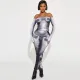 Sexy Large Size Set Skirt Autumn/Winter Off Shoulder Tight Long Dress Two Piece Set