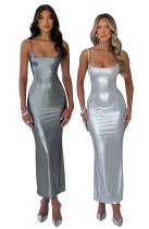 Autumn and winter spandex knitted long silk suspender long skirt