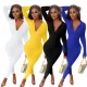 New Brushed Zipper Sports jumpsuit