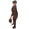 New women's letter printed polo collar loose long sleeved two-piece set