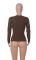 Autumn/Winter Top Long sleeved Square Neck Pit Ribbed Elastic Slim Fit Bottom