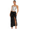 Hot selling women's clothing: split half body beaded long skirt