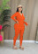 Fashion casual V-neck threaded two-piece set