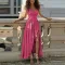 Sleeveless pleated pleated off shoulder large hem dress