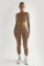 New solid color long sleeved square neck two-piece set