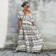 Short sleeved style dress beach skirt