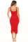 Hollow out low cut European and American dress, new tight fitting backless bandage dress